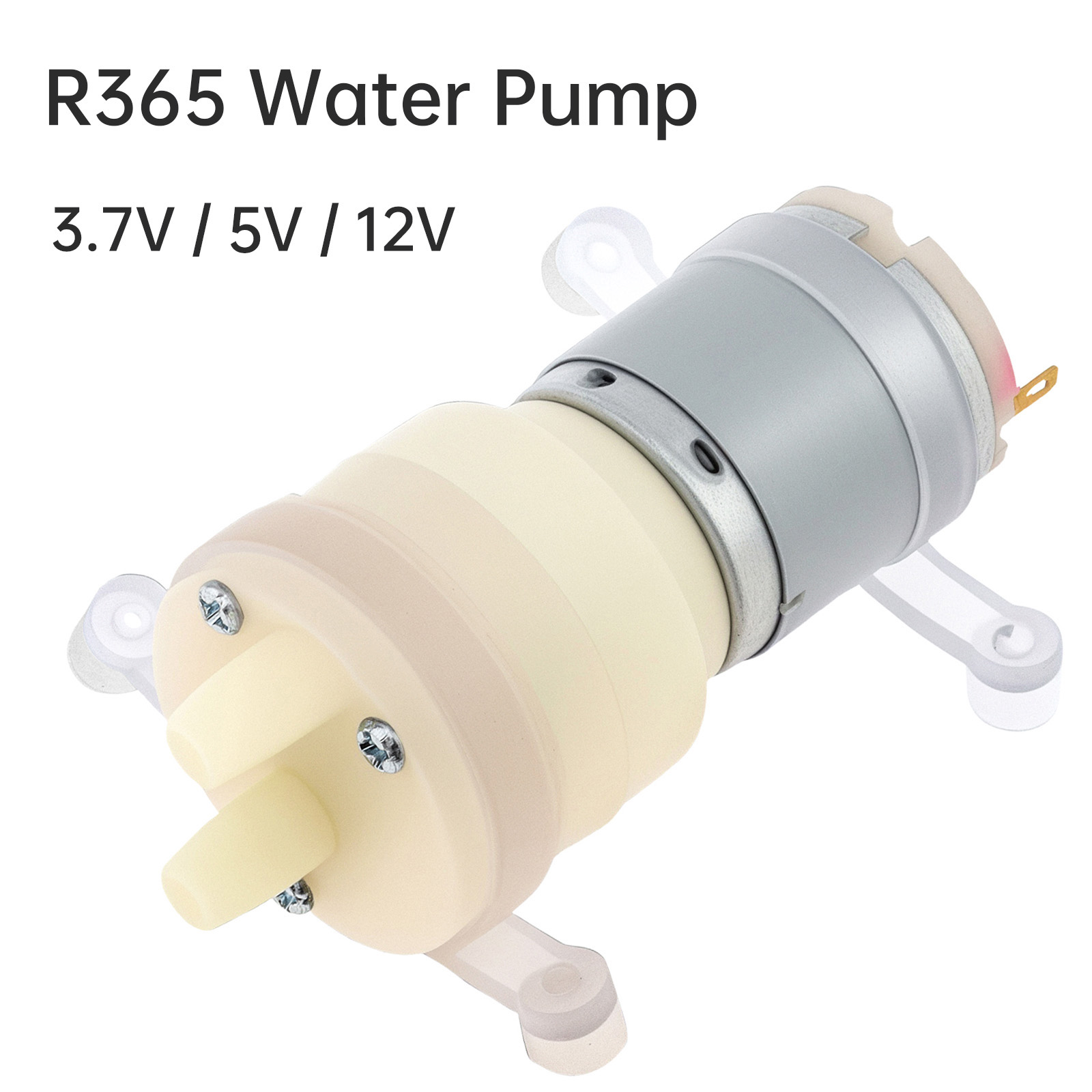 Mini Peristaltic Pump 12V - R365 マイクロウォーターポンプモーター DC 3.7-12V 2.2L/分自吸ポンプサイレント電動ダイヤフラムポンプ、マイクロウォーターポンプ