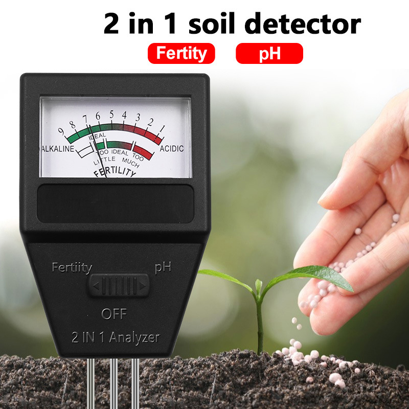 Ph Meter Digital Water Tester - 土壌PHテスター,3つのプローブ,肥料測定装置,庭,植物用の酸性度計,2 in 1