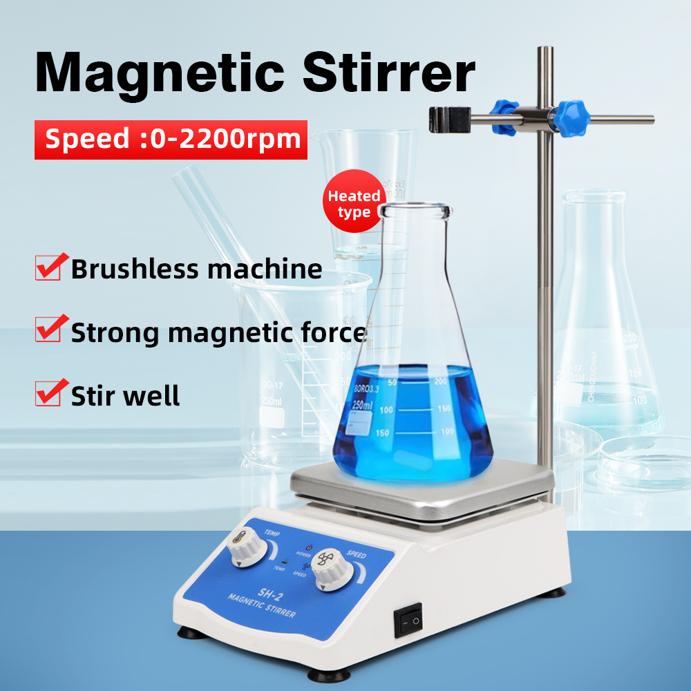 Lab Magnetic Stirrer Hot Plate - Sh-2加熱マグネチックスターラー、混合機、調整可能、実験室ホットプレート、液体ミキサー、2000ml