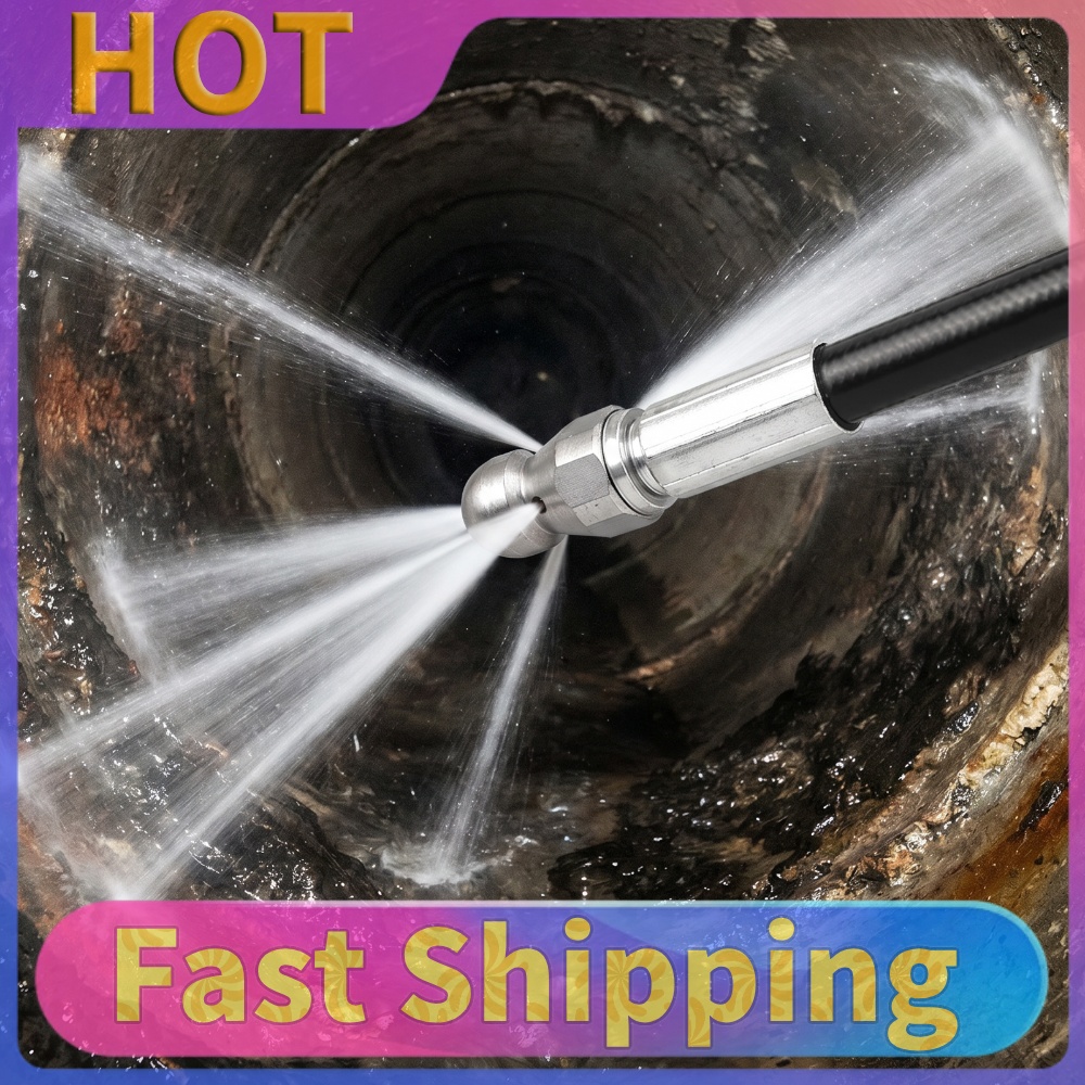 Vacuum Chamber Kit With Pump - 10M排水管詰まり除去キット、ジェットノズル付き高圧水ホース、1/4インチ下水道クリーナー＆洗浄ガンランスコネクター