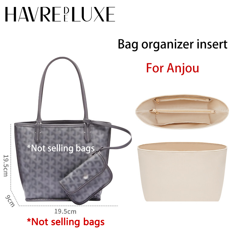Packaging - バッグオーガナイザーインサート Anjou 用耐久性のあるファッションギフトバッグサポートストレージインナー修正バッグアクセサリー