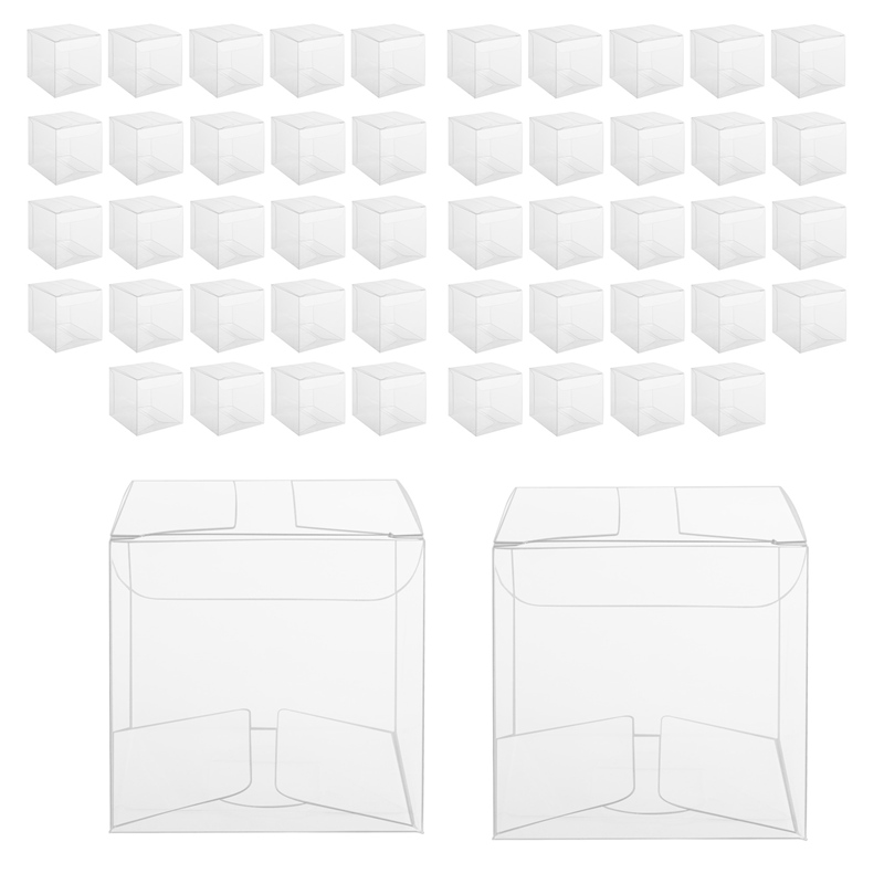 50 個のギフト用透明プラスチックボックス Pvc 梱包箱ギ - Packaging のレビューと価格