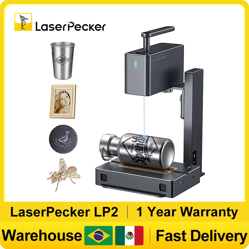 Laserpecker-ポータブルレーザー彫刻機,5W, B - Fiber Laser Marking Machine 30W のレビューと価格