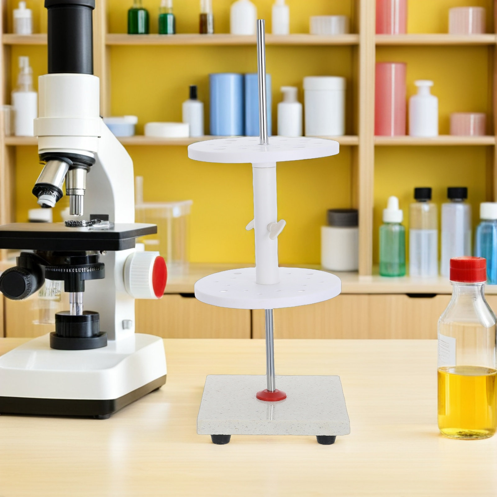 大理石製ピペット収納ラック 16穴回転式スタンド 酸・アルカ - Lab Equipment のレビューと価格
