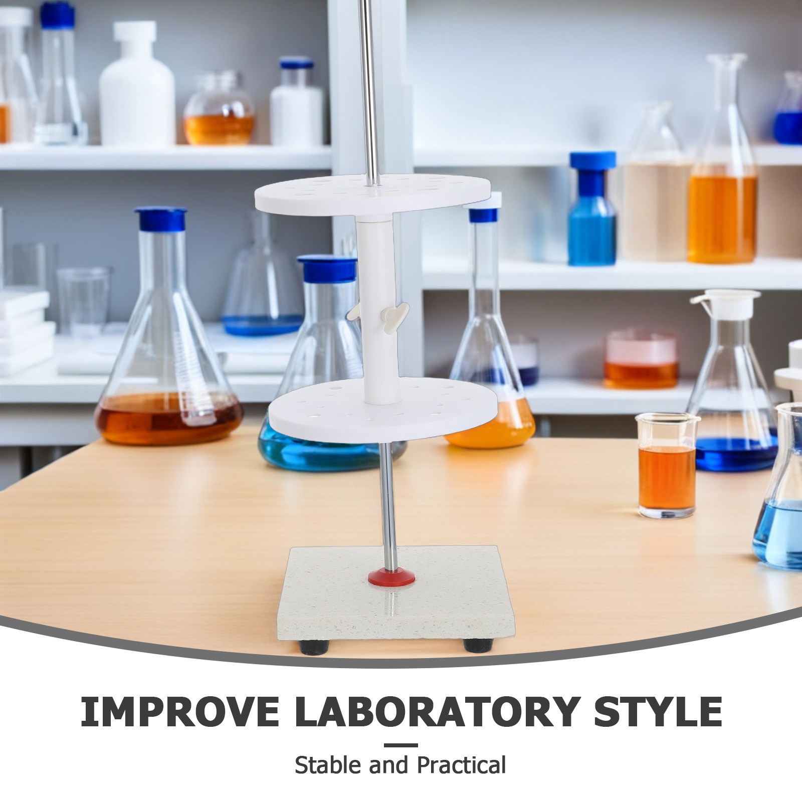 大理石製ピペット収納ラック 16穴回転式スタンド 酸・アルカ - Lab Equipment のレビューと価格