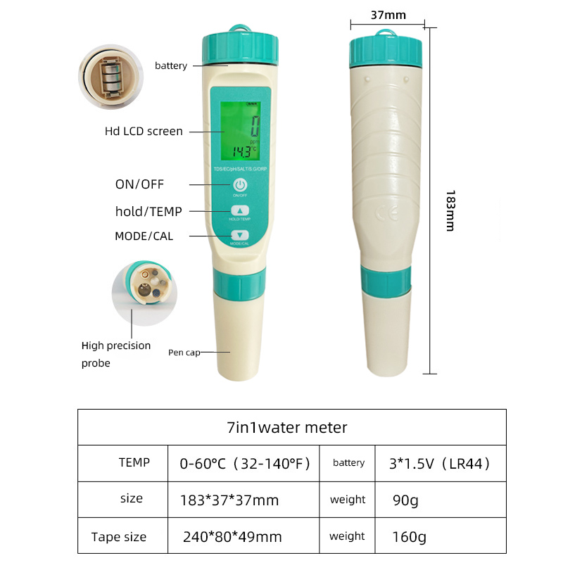 2023年最新 7 in 1 PH / TDS / EC / - Ph Meter Digital Water Tester のレビューと価格