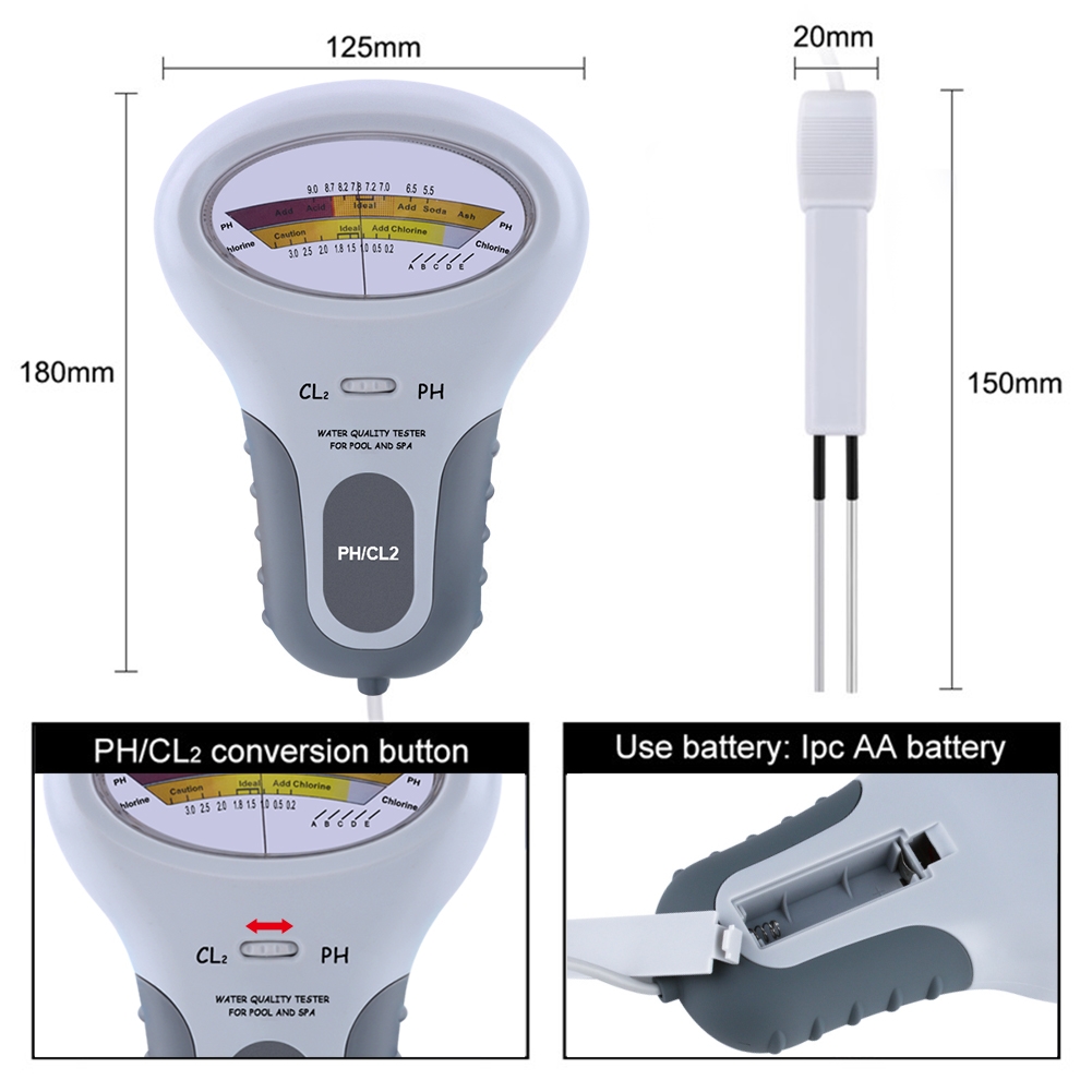 PC102 ポータブル水質テスター デジタル 2 in 1  - Ph Meter Digital Water Tester のレビューと価格