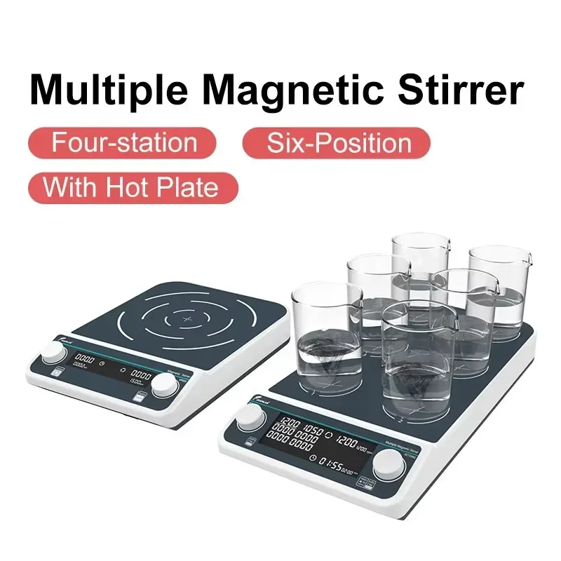 4 ステーション 6 ポジション複数磁気スターラーホットプレ - Lab Magnetic Stirrer Hot Plate のレビューと価格