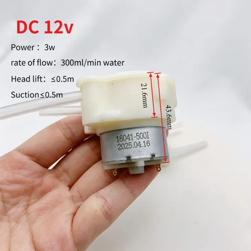 マイクロ蠕動ポンプ、DC12V、小型ミニサイズ、500、ギア - Mini Peristaltic Pump 12V のレビューと価格