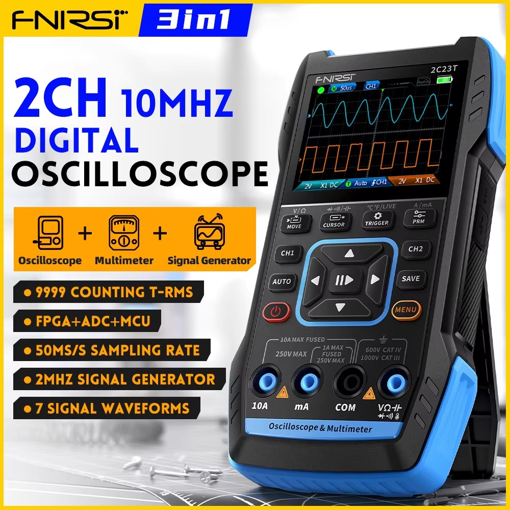 FNIRSI 2C23T ハンドヘルドデジタルオシロスコープ - Fnirsi Digital Oscilloscope Handheld のレビューと価格