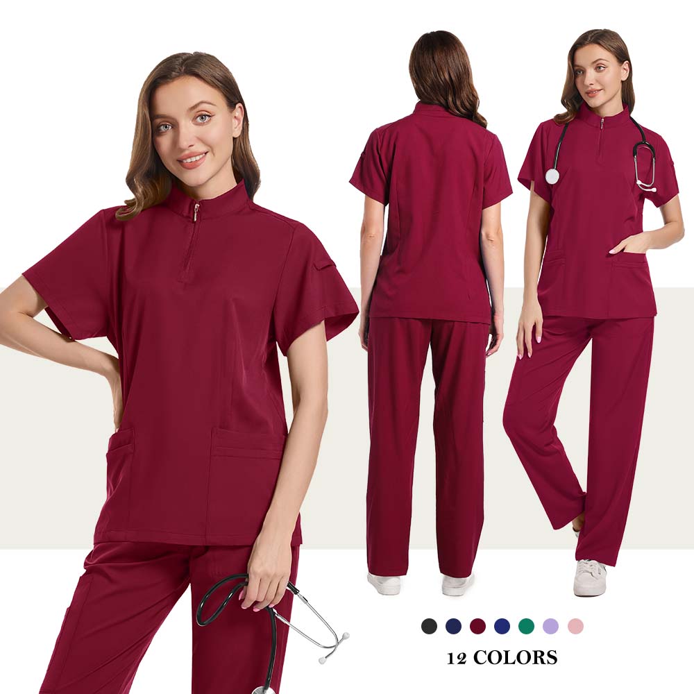 ストレッチスクラブ女性セット医療制服女性外科トップスパンツ歯 - Medical Supplies のレビューと価格