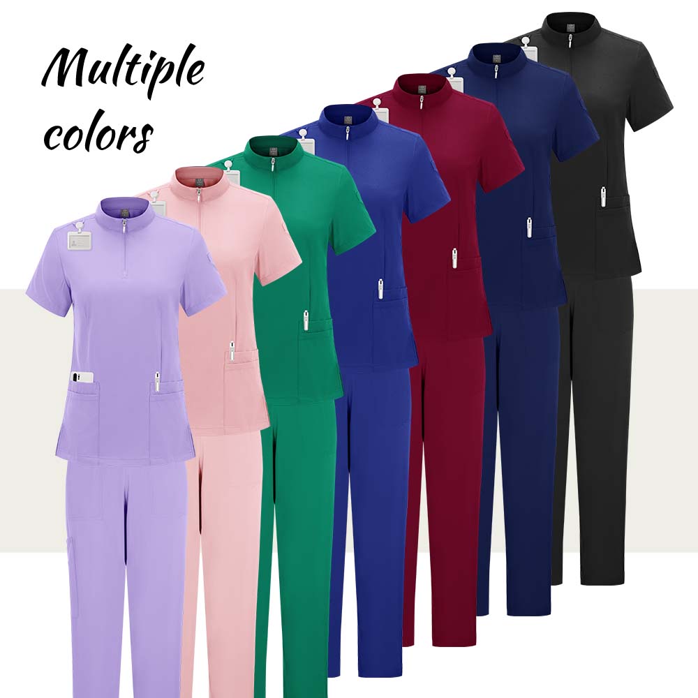 ストレッチスクラブ女性セット医療制服女性外科トップスパンツ歯 - Medical Supplies のレビューと価格