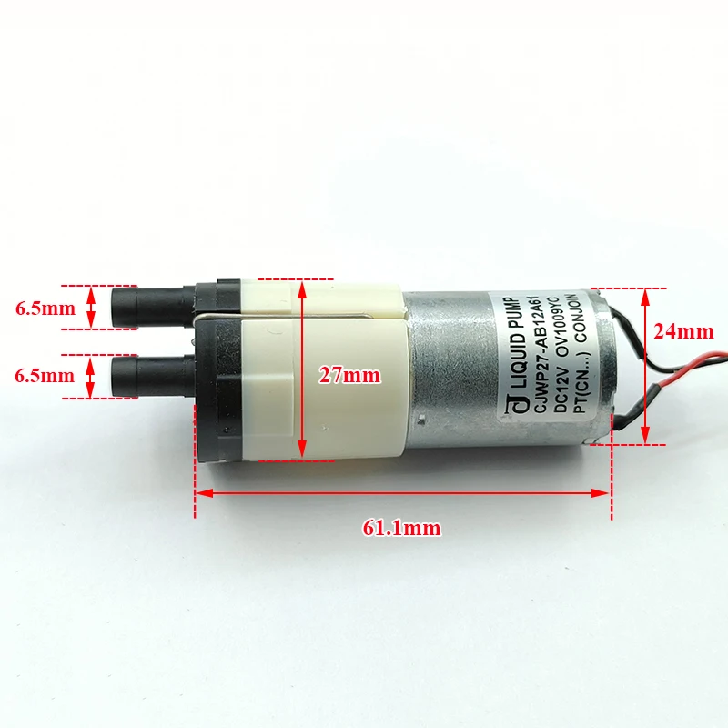 CJWP27-AB12A61 DC 12V ミニダイヤフラム - Mini Peristaltic Pump 12V のレビューと価格